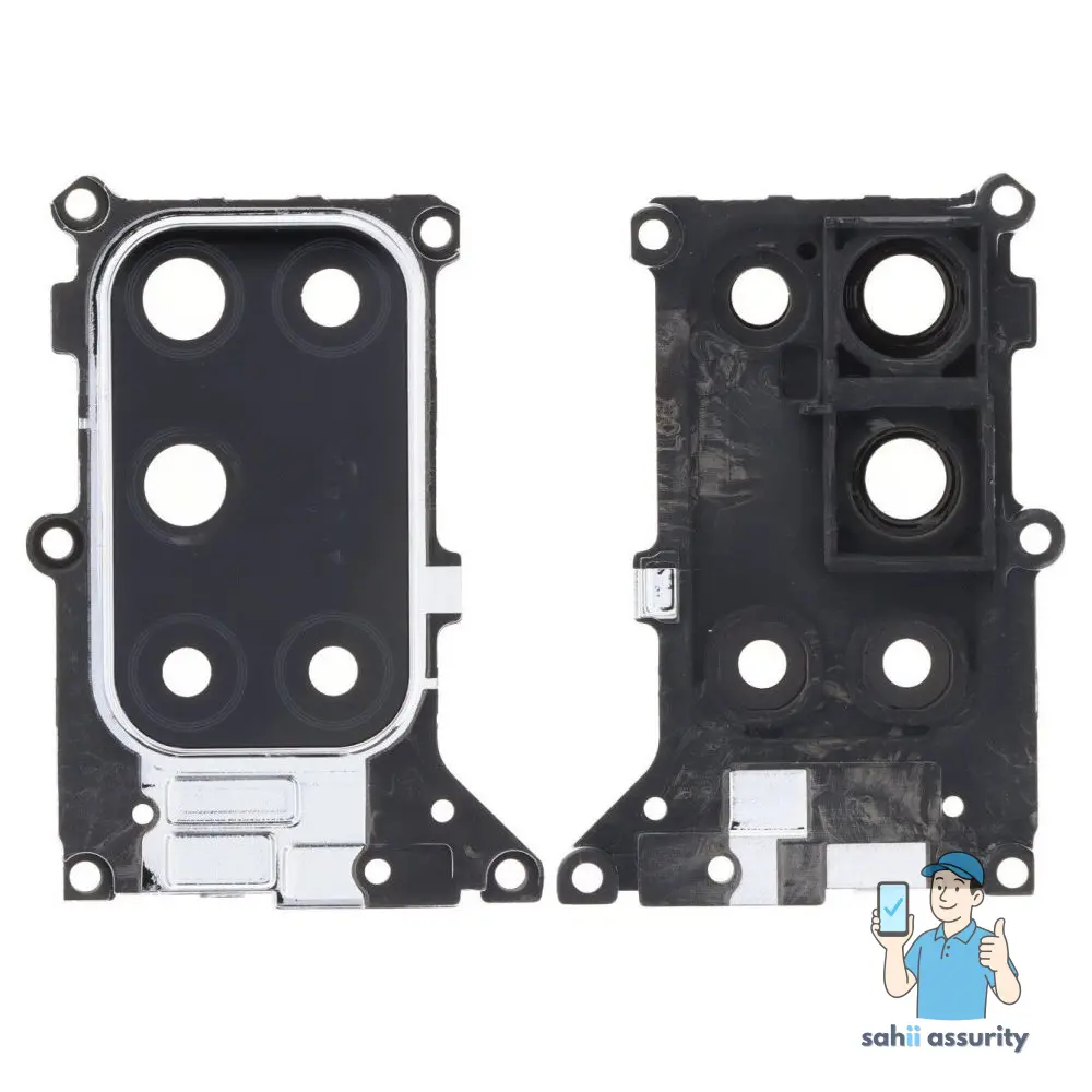 Camera Lens Glass with Frame for Oppo A52 White